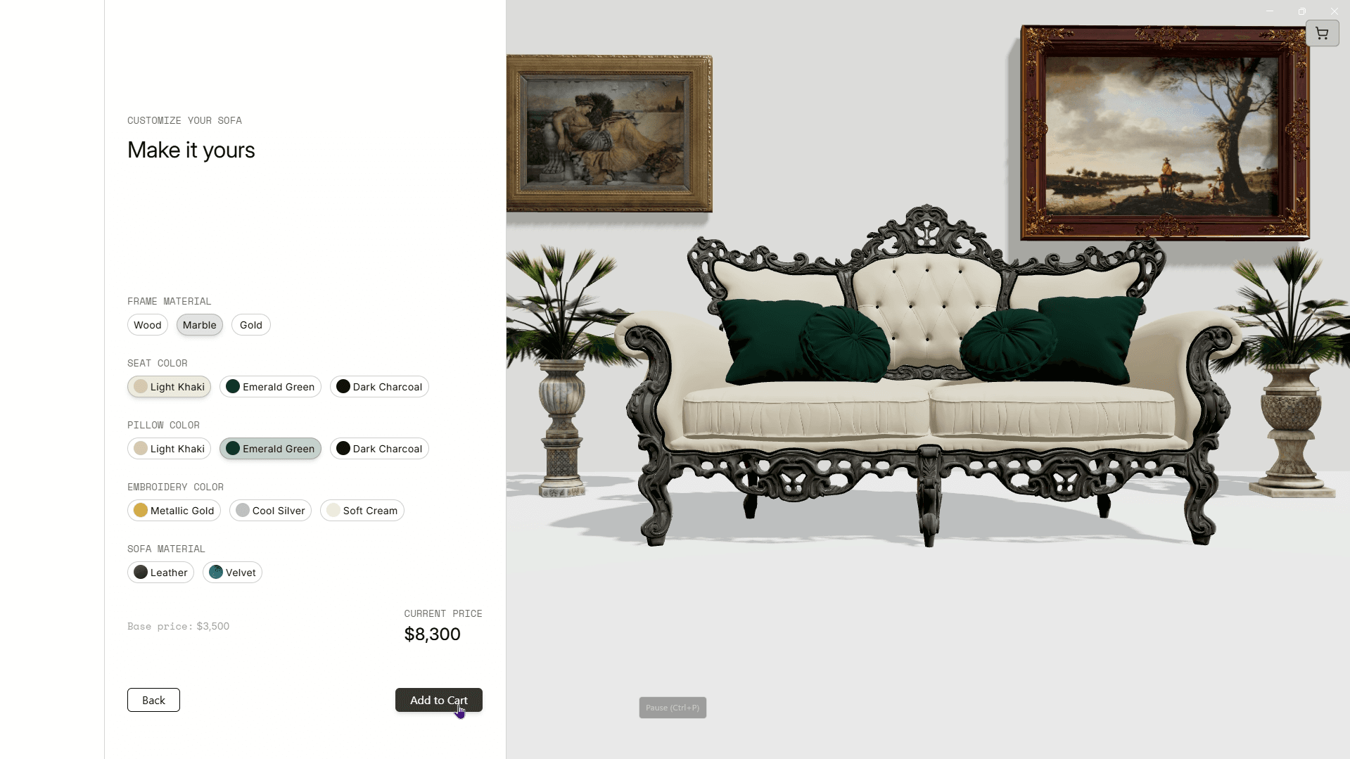 3D E-commerce Platform screenshot 1
